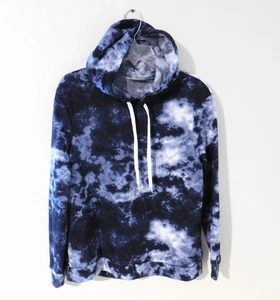 Bobbie Brooks Mujer Talla L Pullover Sudadera con Capucha Azul Blanco Tie Dye - Imagen 1 de 9