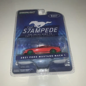 Greenlight The Stampede Series 1 CHASE 2021 Ford Mustang Mach 1 rot - Bild 1 von 7