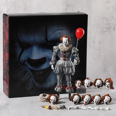 Figura de acción IT Ultimate Pennywise The Dancing Clown 2017 7" escala 1:12 NECA Foto 1 de 4