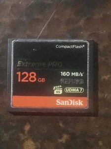 Sandisk Compact Flash Card 128Gb Extreme Pro 160Mb/S Version - Picture 1 of 2