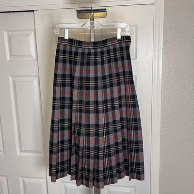 Vintage Pendleton Skirt Authentic Pleated Hunting Macpherson Tartan 100% Wool - Image 1 of 4