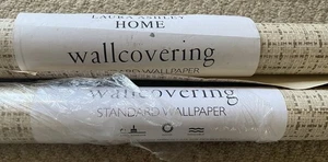 Laura Ashley 2003 Firth Cocoa Vintage Wallpaper Two Rolls In Original Wrappers - Picture 1 of 3