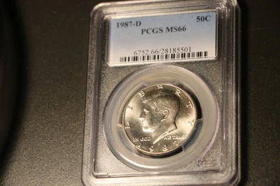 1987-D Kennedy Half Dollar PCGS GRADED Gem Brillant MS66 - Image 1 of 2