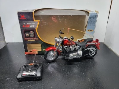 New Bright Harley-Davidson Fat Boy Remote Control R/C Motorcycle RED WITH BOX - Image 1 of 4