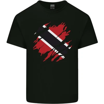 Torn Trinidad and Tobago Day Football Kids T-Shirt Childrens - Image 1 of 4