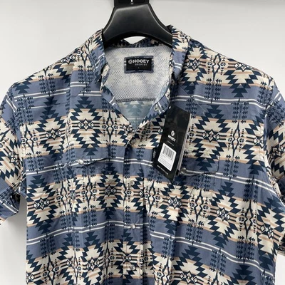 Hooey Habitat Western Shirt Men's Large Southwestern Aztec Rodeo Cowboy Vented - Image 1 of 4