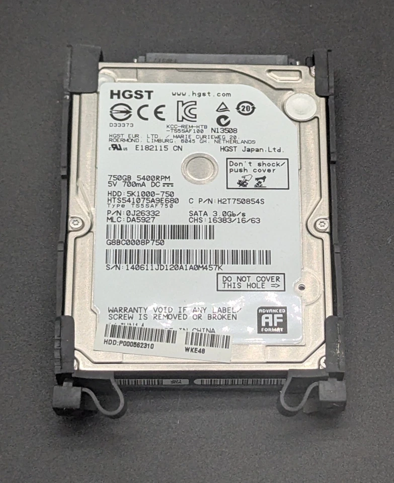 Laptop 750GB Hard Drive for Toshiba Satellite C75D – with Caddy – Windows 10 Pro - Image 1 of 2