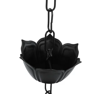 Rain Chain Aluminum Large Flower Shaped Decorative Rain Catcher For Outdoor HLF - Picture 1 of 12