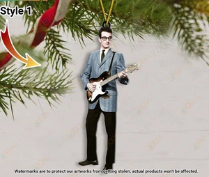 SALE 2025! Buddy Stechpalme flach 2D Acryl Ornament Stil 1 zwei Seiten 3,5 x 3,5 Zoll - Bild 1 von 3