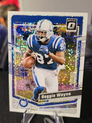  2023 PANINI DONRUSS OPTIC WHITE SPARKLE PRIZM #80 Reggie Wayne 🔥 COLTS  - Image 1 of 4