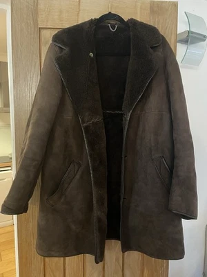 Morlands True vintage unisex chocolate brown sheepskin coat - Image 1 of 4