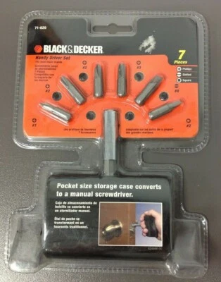 NEW Black & Decker Handy Driver Set, 624997-00, 71-820 - Image 1 of 2