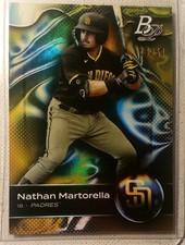 Nathan Martorella GOLD /50 #TOP-8 2023 BOWMAN PLATINUM GOLD #15/50 SHARP CARD!!