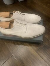 Mens Johnston Murphy White Bucks With Red Rubber Soles Size 11.5M