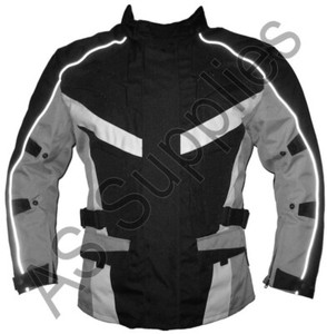 NEMESIS Grey Cordura Motorcycle Jacket - neXus Biker Textile Collection
