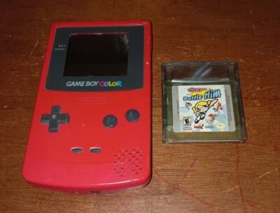 Nintendo Rosa GameBoy Color (CGB-001) y PowerPuff Girls Battle Him ¡FUNCIONA! *LEER  Foto 1 de 4