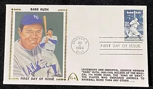 BABE RUTH GATEWAY FIRST DAY ISSUE ENVELOPE 7/6/1983 .20 USA STAMP ! - Picture 1 of 1