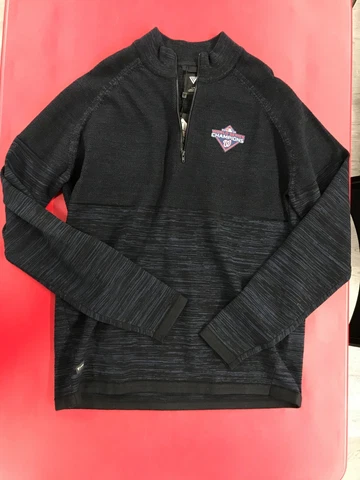 NEW Men's MLB World Series 2019 Zip Fleece Jacket Nationals Champions Gray Sz L Cover