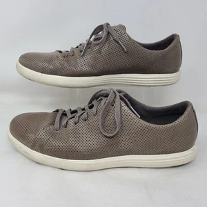 Cole Haan Crosscourt II Sneaker Herren Größe 10,5 Grau Perforiertes Leder - Bild 1 von 8