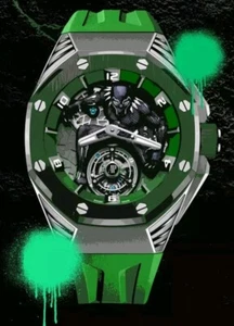 DEATH NYC ltd ed signed art print 45x32cm Black Panther Audemars Piguet Watch - Picture 1 of 4