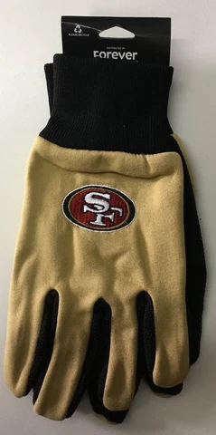 San Fransisco 49ers Utility Gloves  Adult Size Cover