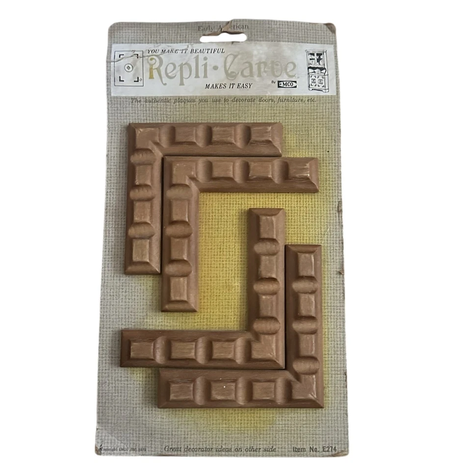 Apliques de muebles de madera sintética de colección proyecto artesanal mediados de siglo reparación placa decoración Foto 1 de 4