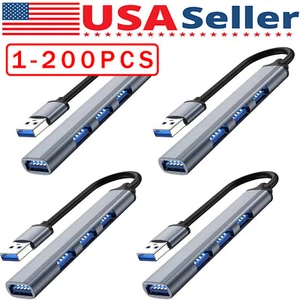USB C Hub 4 Ports Type C to USB 3.0 Hub Adapter For MacBook Pro Mac Samsung Lot - Picture 1 of 12