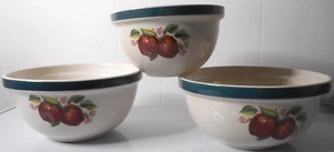 Casuals by China Pearl Apple Mixing Serving Bowls Set of 3 Nesting Bowls READ - Imagen 1 de 14