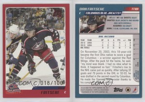 2003-04 Topps Traded Red /100 Dan Fritsche #TT101 Rookie RC