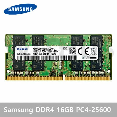 16GB Samsung DDR4 RAM PC4-25600 3200MHz SO-Dimm Laptop Memory M471A2K43DB1-CWE - Image 1 of 4
