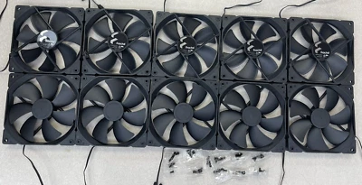LOT OF 10 Fractal Design Dynamic X2 GP-14 140mm case fan black 3-Pin Noctuah