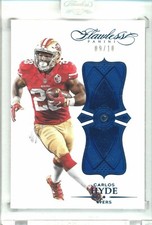2016 Panini Flawless Carlos Hyde Sapphire Base #'ed 09/10