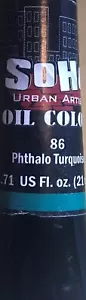 SoHo Urban Artist Oil Color Paint Phthalo Turquoise 21 Ml- 0.71 OZ- Brand New - Picture 1 of 2