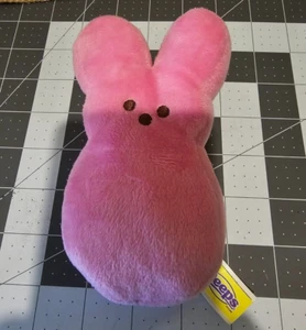 2010 Peeps Pink Bunny Plush Stuffed Animal Just Born Bean Bag - Always in Season - Picture 1 of 9
