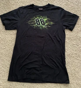 Dale Earnhardt Jr 88 NASCAR Mountain Dew Amp Racing Black Skull Shirt Size L EUC - Picture 1 of 4