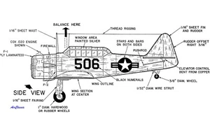 Planes 1/2-A: Perfil North American AT-6/SNJ Texan de Del Gatto - Imagen 1 de 2