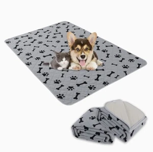 Dog Crate Pee Pads - Washable Dog Rugs Non-Slip Puppy Pads For Small Dogs 2 Pack - Picture 1 of 5