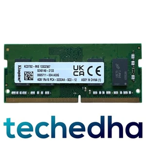 Kingston 4 GB DDR4 PC4-3200AA computer portatile memoria RAM SODIMM 9995711-004.A00G NUOVO - Foto 1 di 1