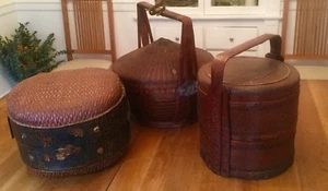 Juego de tres estilos únicos canastas decorativas antiguas chinas de boda - Imagen 1 de 12