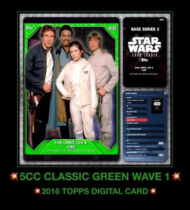 5c Topps Star Wars Card Trader ESB HAN SOLO LEIA LANDO LUKE Clásico Verde SWCT - Imagen 1 de 10