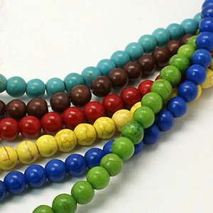 1 Strang rekonstruierte Türkise Natursteinperlen 39/40 cm 6 mm Gemstone Farbwahl - Bild 1 von 3