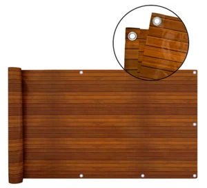 Balkon-Sichtschutz-Verkleidung-PVC-Folie-5m Holz Optik - Bild 1 von 2