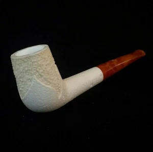 Pipa de espuma de mar rústica, pipa turca tallada a mano, pipa para fumar tabaco, AGM-606 - Imagen 1 de 12