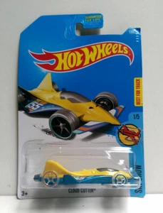 Hot Wheels SKY Show 1/5 CLOUD CUTTER Yellow-Blue wClear Whl OH5s BEAST FOR TRACK - Picture 1 of 6