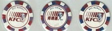 Lot of 3 Pogs KFC Kentucky Fried Chicken Colonel Sanders Promo Pogs Milk Caps