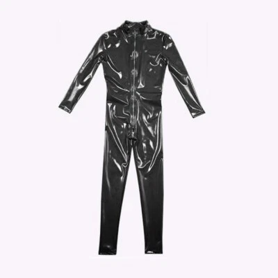 Синтетический латексный комбинезон без носка ручной работы боди комбинезон клубная одежда костюм - Изображение 1 из 4