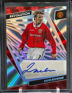 2022-23 Panini Revolution Soccer Autograph Card Sunburst David Beckham /25
