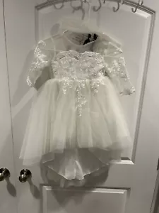 ๐๐ป Abaowedding ๐ Ivory White Lace Tulle Wedding Flower Girl Dress 2-3 ๐ - Picture 1 of 10