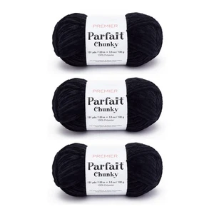 Konvolut 3 - Premier Yarns Parfait Chunky Garn - schwarz 1150-10 - Bild 1 von 2