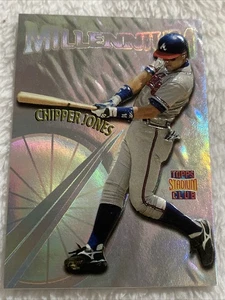 1997 Topps Stadium Club Chipper Jones MILLENIUM RAINBOW FOIL Atlanta Braves MLB - Picture 1 of 2
